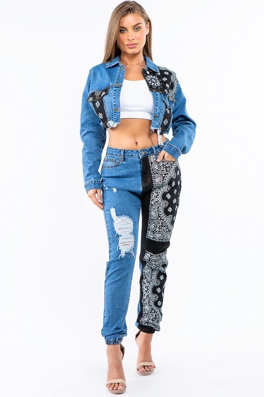 Denim Black & Blue Set