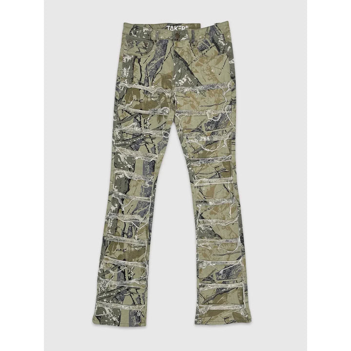 Hunter Camo Frayed Stacked