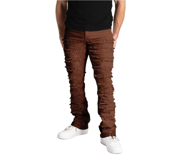 Stretch Stack Pants Brown